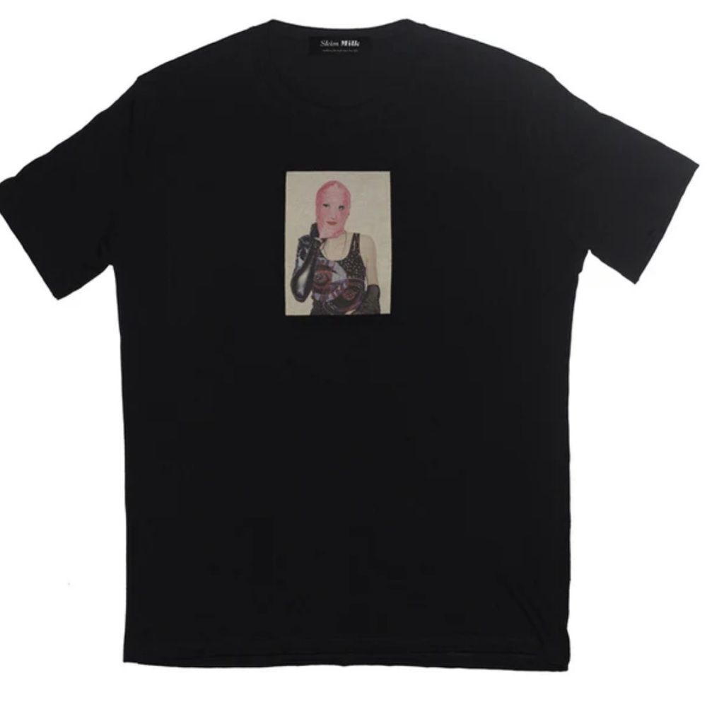 Skim milk KAREN (COLLAB WITH NICK ZINNER) Black Graphic T-Shirt